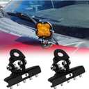 2PCS Car Light Bar Mounts with 5-Hole Design,No-Drill LED Light Bar Mounting Brackets for Fixing & Adjusting LED Bars Lights,Upgraded Car Accessories Lights Bars Mount for Hood