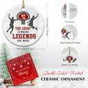 2 x Basketball Christmas Ornament 2025 - Basketball Gifts for Teenage Boys, Men, Ceramic Sports Ornaments for Christmas Tree, Sports Lover Gifts for Brother, Son, Dad, Grandson, Team Coach Gift Ideas