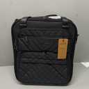 KROSER Carry On Underseat Multi-functional, 16-inch Underseater Lightweight Overnight Suitcase for Men Women, Black