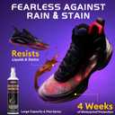 Shoe Protector Spray 6. 76 fl oz - Waterproof Suede & Leather Shoe Spray for Sneakers, Canvas, Boots - Breathable Rain & Stain Repellent - Fast-Drying, Long-Lasting Protection