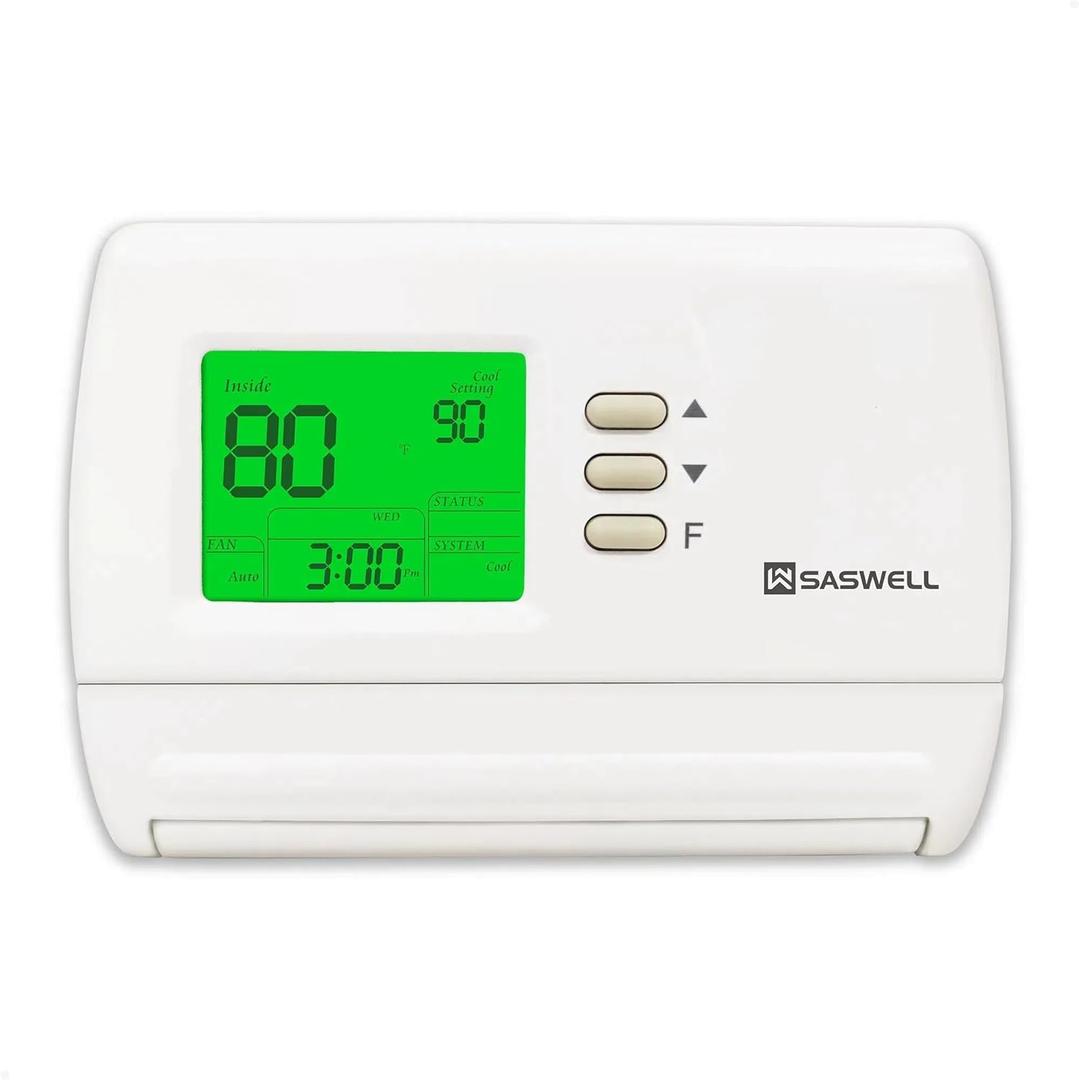 SAS Non-Programmable Thermostat 1H/1C, Digital Thermostat for House, Compatible with Heat Pump and Conventional Single Stage System, AC Thermostat, Easy DIY Installation