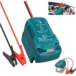 Battery Jump Starter Adapter for Makita 18V, Automotive Car Battery Booster Jumper Cables with Adapter Power for Car Jump Starting Using Tool (No Battery)