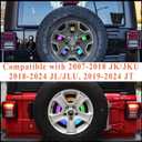 Spare Tire Brake Light Upgrade Red 3rd Third Brake Light & RGB Daytime Running Light Compatible with 2007-2024 JK JKU JL JLU JT