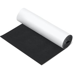 Large Felt Furniture Pads 16 x 60 Inch Non Slip Self Adhesive Heavy Duty Cuttable Strip Roll Felt Sheet Tape for Protecting Hardwood Floors Chair Wall, Black