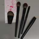 Jessup Full Makeup Brushes Set 13pcs, Professional Vegan Foundation Powder Contour Blush Highlight Eyeshadow Blending Concealer Spoolie EyeLiner Brush, Phantom Black T300