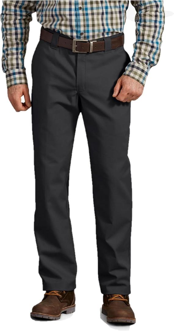 Dickies Mens Regular Fit Active Waist Work Pants - P (34W x 30L, Black)