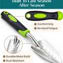 Heavy Duty Gardening Tools - Gardening Gifts for Women, Men, Mom, Dad - Durable, Ergonomic Garden Tools Set (Green)