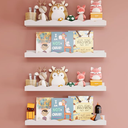 Floating Shelves for Wall Décor 24 Inch Long Set of 4 Nursery Book Shelves Wall Mounted Shelves for Books, Plants, Toys, Photo Frames, Picture Ledge-White