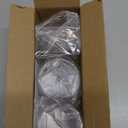 Tbestmax Qtips Holder Bathroom Container, 10 OZ Cotton Ball/Swabs Dispenser, Apothecary Jar Organizer for Storage Brown Wood Lids