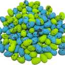 128 Pcs Foam Easter Egg Decoration 2.5-3cm DIY Fake Eggs Artificial Foam Bird Eggs Garden Bird Nest Decor Easter Party Decorations Home Decor (Blue and Green)