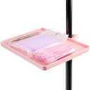Lash Tray Holder (9 inch6.7 inch), Adjustable Plastic Essential Organizer Stand for Lash Techs, Eyelash Extension Supplies Perfect for Salon or Homes Use by KONOVOLY(Pink)