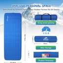 Buheco Sleeping Pad for Camping, Self-Inflating 9.5 R Value 3" Ultra-Thick Memory Foam Comfort Plus Camping Mats for Backpacking Travelling & Hiking Portable Air Mattress for 4-Season Blue