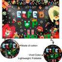 2 x Mocsicka Elfed Up Ugly Sweater Party Backdrop Ugly Sweater Christmas Decoration Party Winter Kids Elfed Photo Booth Background Banner (5x3ft (60x36 inch))