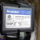 Acquaer Shallow Well Jet Pump,Cast Iron, Well Depth Up to 25ft, 115V/230V Dual Voltage, Automatic Pressure Switch
