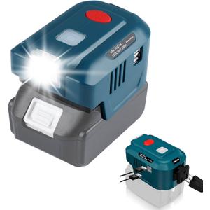 150W Battery Inverter for Makita 18V Battery, OGJUNX Inverter DC 18V to AC 110V with 2 USB Ports & 1 AC Outlet & LED Light, Portable Station Generator for Camping, Hiking, Fishing
