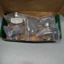 5 PCS Push Button Pull Catch Lock RV Camper Cabinet Door Drawer Latch, Brushed Nickel Boat Cupboard Latch Push to Open Locks Closures for Yachts, Camper(ABS Body & Zinc Alloy)