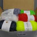 Amylove 20 Skeins Scrubby Yarn for Dishcloths Assorted Colors for Crocheting Polyester Scrubby Assortment Pastel Yarn for Knitting Dishwashing Dishcloths Craft Project (Dark Color)