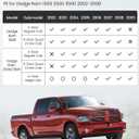 TAPTES Floor Mats for Dodge Ram 1500 Crew Cab (Quad Cab) 2002-2008 | for Ram 2500/3500 Crew Cab 2003-2009 | All Weather Car Carpet Liners | Front 1st Rubber Truck Interior Accessories