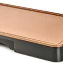 CRUX Electric Griddle with Nonstick Ceramic Coating, Cool-Touch Handles, and Slide-Out Drip Tray - Indoor Grill for Breakfast, Eggs, Pancakes, and Burgers