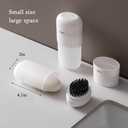 Leakproof Bar Travel Soap Case for Shower, Portable Soap Container,Dish with Lid for Bathroom, Soap Holder Travel with Brush (White)