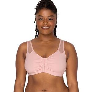 Women's Comfort Front Close Sport Bra with Mesh Straps