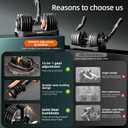 Moveta Adjustable Dumbbells Set of 2，Free Weights Dumbbells Set，Adjustable Dumbbell Set，52.5 lbs pair 105 lbs，15 in 1，for Men/ Women Gym Equipment for Home Strength Training Equipment