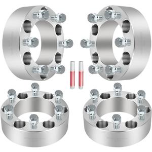 4pcs 2" Inch 6x5.5 to 6x5.5 Wheel Spacers Adapters 14x1.5 Studs 6x139.7 for 6 Lug for GMC for Yukon/Yukon Xl/Sierra 1500, for Chevrolet for K1500/Express 1500, for Cadillac for Escalade