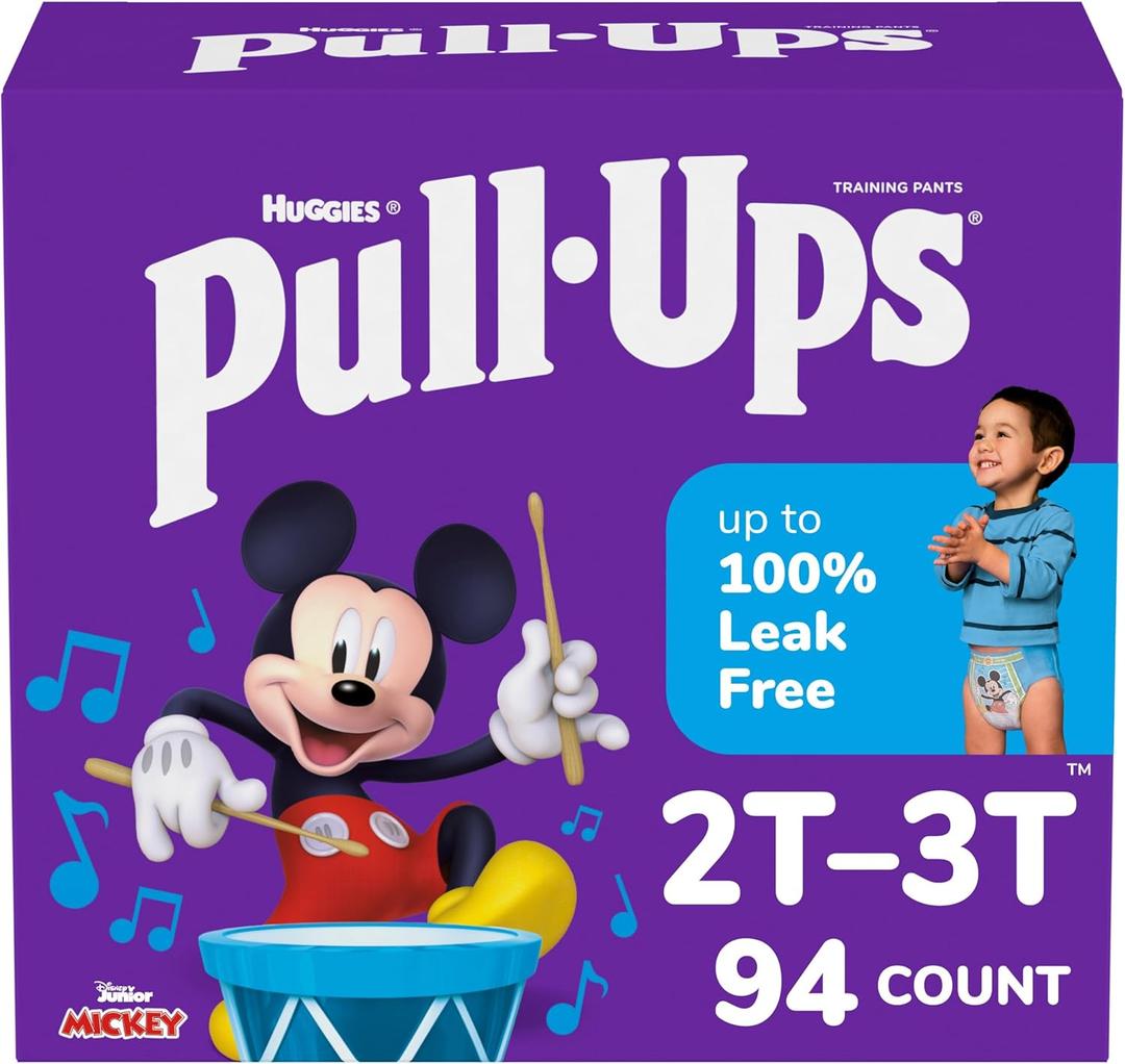 Pull-Ups Boys' Potty Training Pants, Size 2T-3T Training Underwear (16-34 lbs), 94 Count