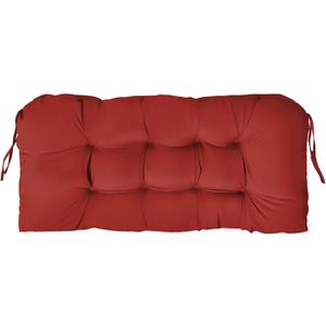 Outdoor Bench Cushion 44x22x4 Inch with Ties Loveseat Pads, Red