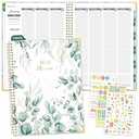 Academic Planner 2025-2026 (8.5" x 11") - Weekly & Monthly Planner (Jul. 2025 - Jun. 2026), Column View Calendar Organizers, Hardcover Agenda Book with Tabs for Office & School, Green