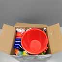 Holady 5.28'' Inch Sand Beach Buckets Pail with Shovels,Sand Bucket Water Pail for Beach Fun Great Summer Party Accessory(24 Bucket+24 Shovels)