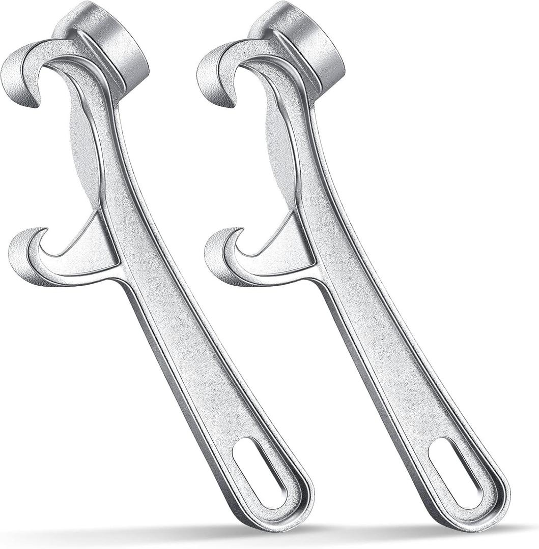 2 Pieces Bucket Opener 5 Gallon, Silver Aluminum Paint Pail Buckets Lid Opener Wrench Metal Can Lid Remover Tool for Home Industrial Use