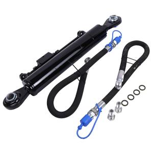 Solarhome New Hydraulic Top Link Cat. 2-2 with Locking Block 22 3/8 - 33 1/2 with 2 x Hose, 2-Way Check Valve Hydraulic Cylinder Compatible with Tractors, Excavators