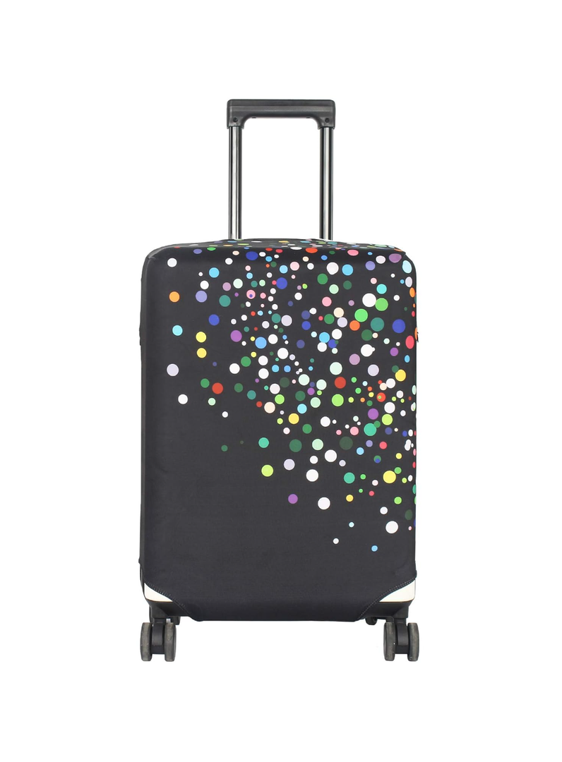 Washable Luggage Cover Pack Of 3 - Fashion Suitcase Protector Fits (S 18-22), (M 22-26), (L 27-30) Inch Luggage (Color Dots, S , M , L)