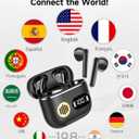 AI Translation Earbuds 198 Language Translator Earbuds Wireless Earbuds 2026 Sport Bluetooth Headphones Stereo Earphones with ENC Mic Wireless Earphones in Ear Earbuds with Dual LED Display