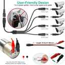 Universal Power Supply 3V~24V 3A 72W Adjustable Variable 3V 5V 9V 12V 18V 20V 24V AC/DC Adapter Charger, 100V-240V AC to DC Converter with 14 Tips, Polarity Converter and 4-Way Power Splitter Cable