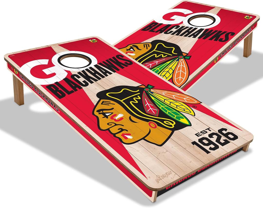 YouTheFan NHL 2 x 4 Professional Wood Cornhole Game (Team Colors)