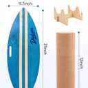 Balance Board for Adults, Surf Trainer with Handle Hole & Stand, 29.5 X 15.0 X 0.75 Inches