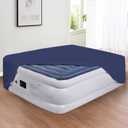 Bedecor Air Bed Sheets for Mattress Cover Removable Bed and Elastic Band Super Soft and Breathable & Deep up to 21" Blue Twin