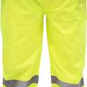 JORESTECH Hi-Visibility Waterproof Safety Rain Pants, ANSI/ISEA 107 Class E Level 2, Reflective Stripes with Adjustable Ankle Openings Yellow, LG/XL