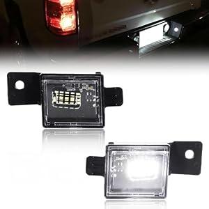 GSOWO LED License Plate Lights for 2014-2023 Chevy Silverado GMC Sierra 1500 2500HD 3500HD Pickup Truck, Led Rear Tag Lamp for 2015-2022 Colorado,2015-2022 GMC Canyon, 6000K White Light, 2 Pcs