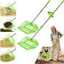 2026 Upgraded 2-in-1 Chicken Poop Scooper & Rake with Handle, 12inch Heavy-Duty Metal Chicken Coop Scoop for Sand Sifting Shovel Litter Scooper for Farm House Chicken Coop Cleaning Tools Accessories (Green)