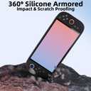 DaierTek Silicone Case for Switch 2(2025) Black Soft Rubber Cover Protector Anti-Scratch Grip Design for Switch2 and Joy-con Anti-Scratch Anti-Slip