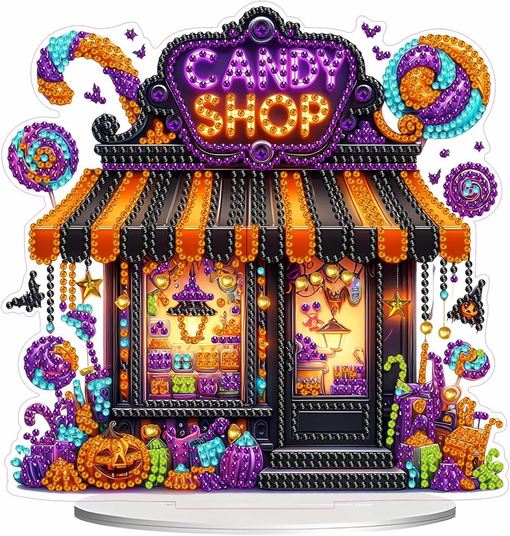 WEUOPG DIY Tabletop Diamond Art Painting Kit for Adults, Acrylic Diamond Painting Desktop, Diamond Ornament for Beginner Home Office Decor Crafts Gift