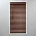 Eclipse 2in. Faux Wood Blinds, 20.5"W x 48"L in Dark Oak - Cordless Window Blinds, Certified Safe for Children & Pets, Light Filtering, Wand Tilt and Smooth Easy Operation, Window Shades for Home
