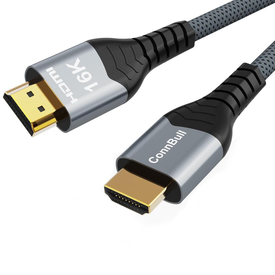 16K 10K 8K HDMI 2.2 Cable 96Gbps 6.6FT/2M, Ultra High Speed HDMI Braided Cord Support 4K@480Hz 8K@240Hz, HDCP 2.2&2.3, Dynamic HDR, eARC,DTS:X, Compatible with Roku TV/HDTV/PS5/Blu-ray