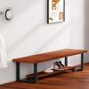 Upgraded 2 Tier Coffee Table Legs, Square Metal 16 Inch Height 18 inch Width, Heavy Duty Bench & DIY Side Table Legs Set of 2