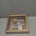 Juvale Honeymoon Fund Box Wedding Decorations for Reception - 7 x 7 Inch Wooden Rustic Wedding Card Box