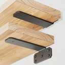 SKYSEN 12 Pack 6" Floating Shelf Bracket, Shelves Brackets, Wood Shelving Brackets Hardware - Heavy Duty - 4/6/8/10/12 inch - Real Hidden Bracket Designtzj6-12
