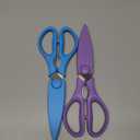 iBayam Kitchen Scissors - All Purpose Heavy Duty Meat Scissors, Poultry Shears, Dishwasher Safe, Stainless Steel, 2-Pack, Pastel Pink, Mint Blue